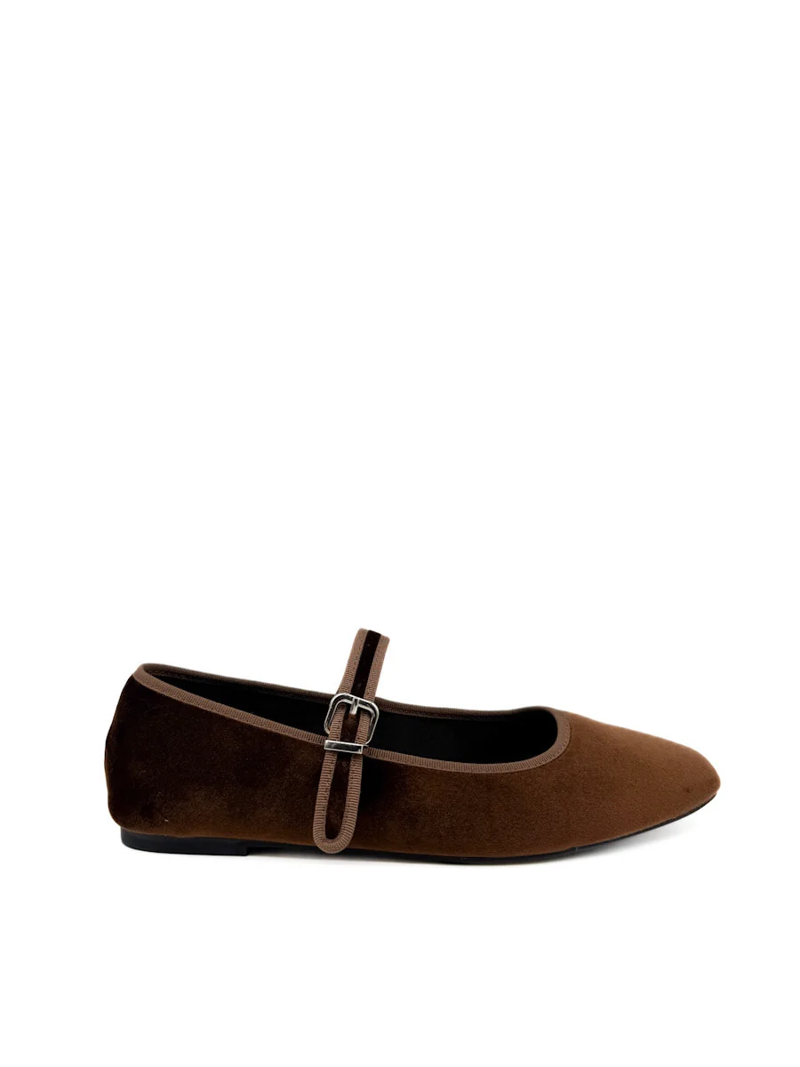 Elegantes Merceditas de Terciopelo con Hebilla Corina M5630 - Imagen 8
