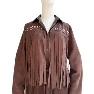 Chaqueta Cowboy de Antelina con Flecos y Remaches