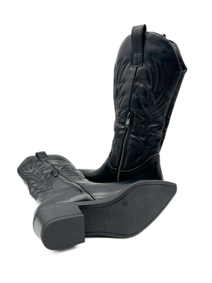 Bota Cowboy Negra Referencia CL131 - Imagen 6