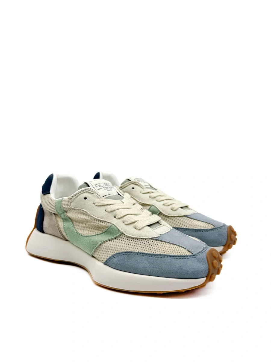 Corina Zapatillas Deportivas Retro con Paneles de Antelina y Malla - Imagen 3