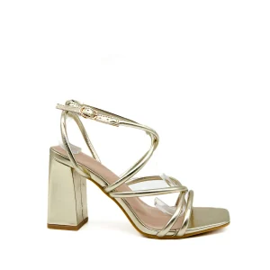 Sandalia Tacón Color Oro V711
