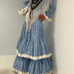Traje Flamenca Perforado Malagueña T.38
