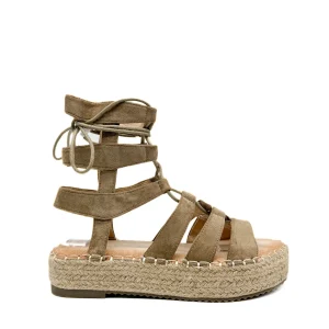 Sandalias Romanas con Plataforma de Yute y Cordones