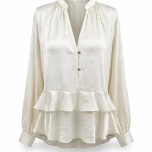 Blusa Satinada Volantes