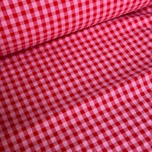 Tejido Vichy Sersuker Rojo/Rosa