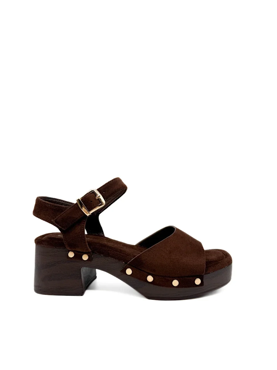 Sandalia Zueco de Plataforma con Pulsera y Tachuelas - Imagen 9
