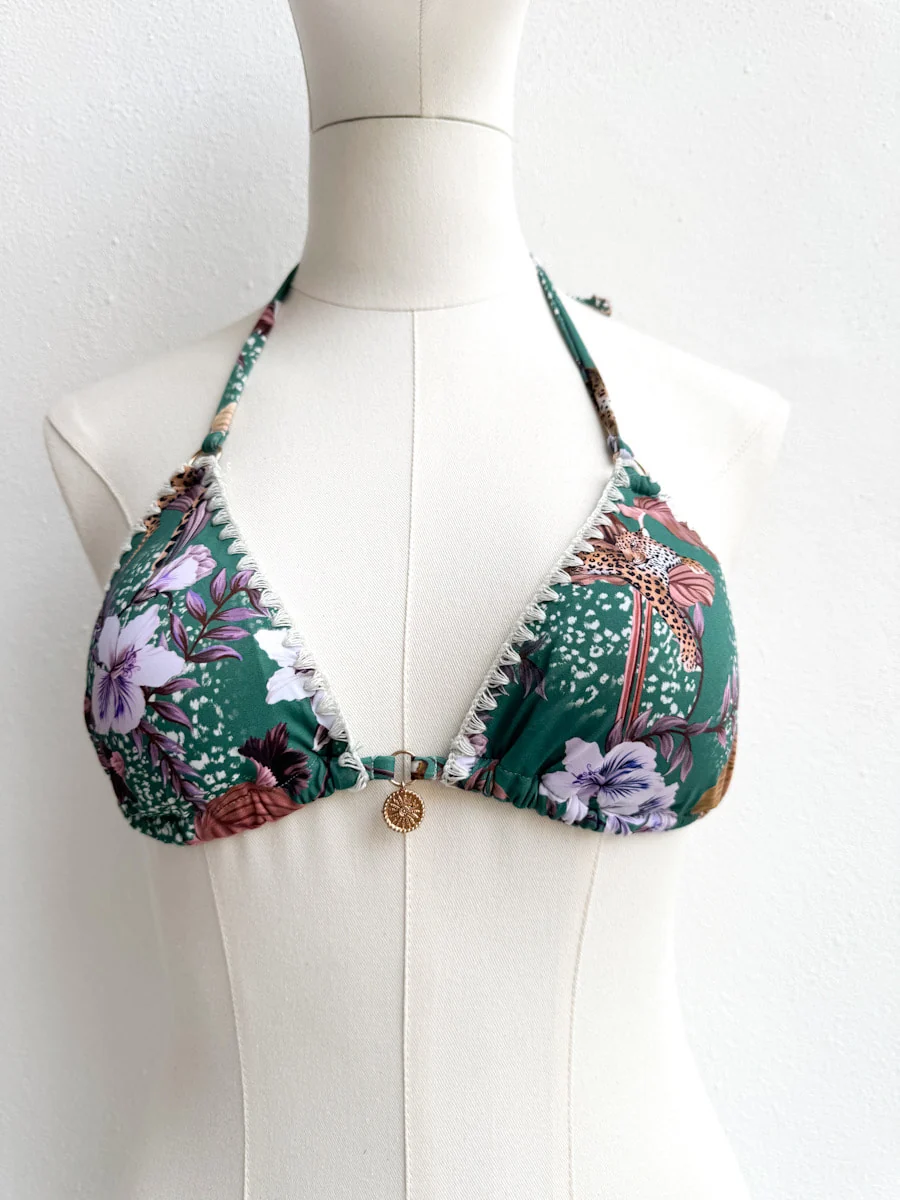 Bikini Triángulo con Estampado Tropical - Imagen 9