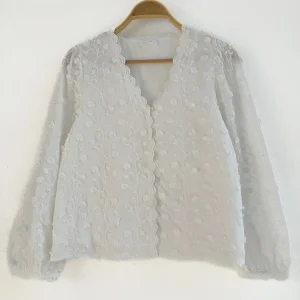 Blusa Blanca Bordada