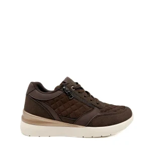 Zapatillas Casuales Acolchadas con Cuña, Cremallera Lateral y Suela Confort