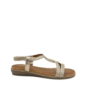 Sandalias Planas Metalizado KM89