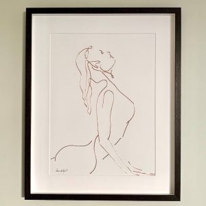 CUADRO MUJER YOGA 40×50