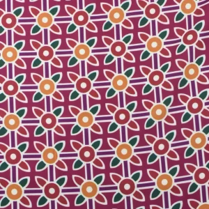 Tejido Fiesta Jacquard Bioclástico Dibujo Fucsia