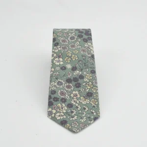 Corbata Verde Flores