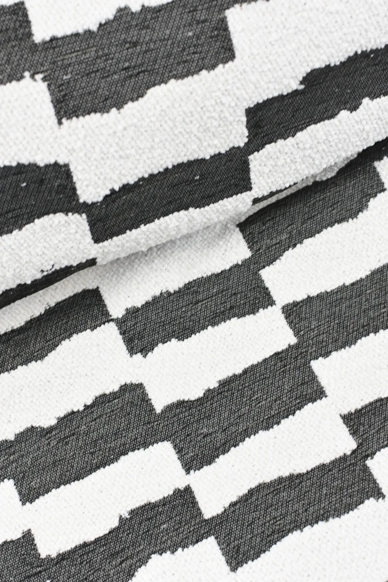 Tejido Jacquard con Boucle Estampado Gris Oscuro - Imagen 3