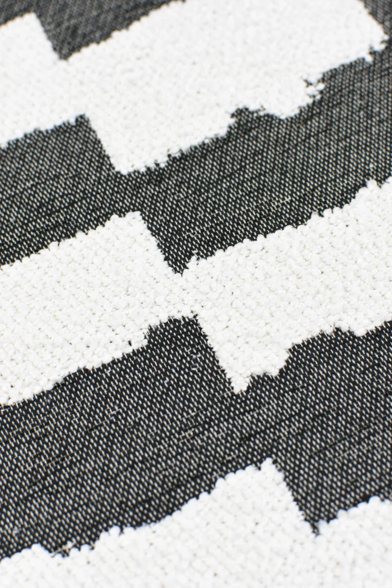 Tejido Jacquard con Boucle Estampado Gris Oscuro - Imagen 4