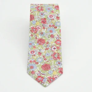Corbata Flores Rojas Azules