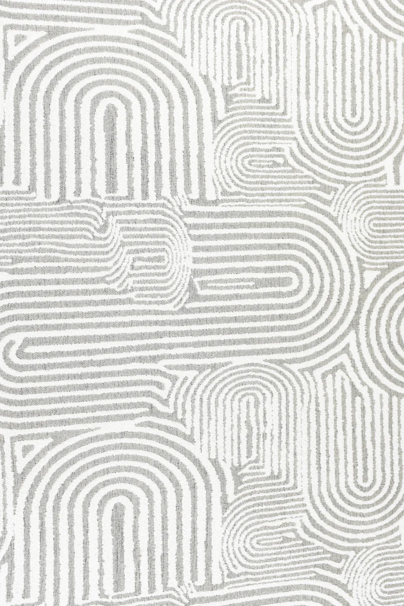 Tejido Jacquard con Boucle Retro Gris - Imagen 2