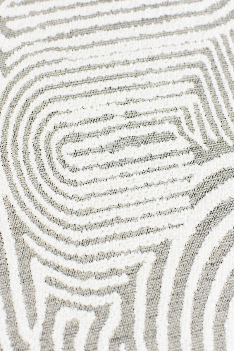 Tejido Jacquard con Boucle Retro Gris - Imagen 4