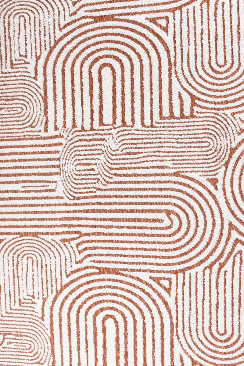 Tejido Jacquard con Boucle Retro Teja - Imagen 2
