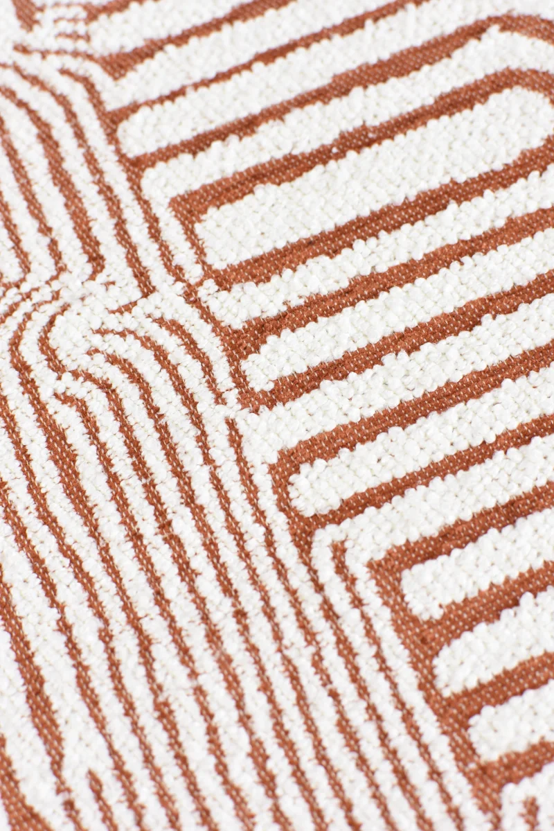 Tejido Jacquard con Boucle Retro Teja - Imagen 4