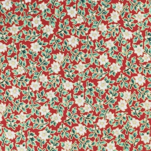 Tejido Popelín Flor Navidad