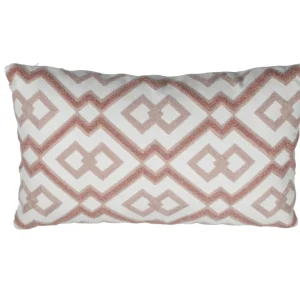 Cojín Artesanal Estampado Rosa