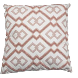 Cojín Artesanal Estampado Rosa
