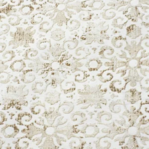 Tejido Loneta Dibujo Azulejo Beige