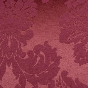 Tejido Jacquard Flor Roja Brillante