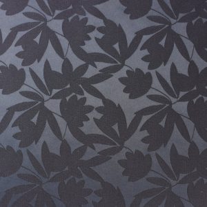 Tejido Fiesta Jacquard Flor Satinada Azul Marino