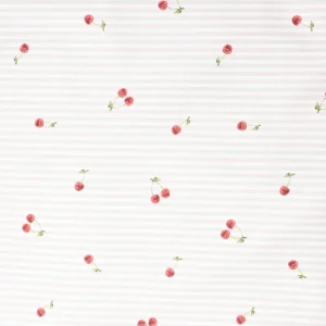 Tejido Jacquard Raya Cereza