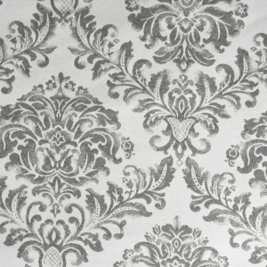 Tejido Jacquard Floritura Marrón