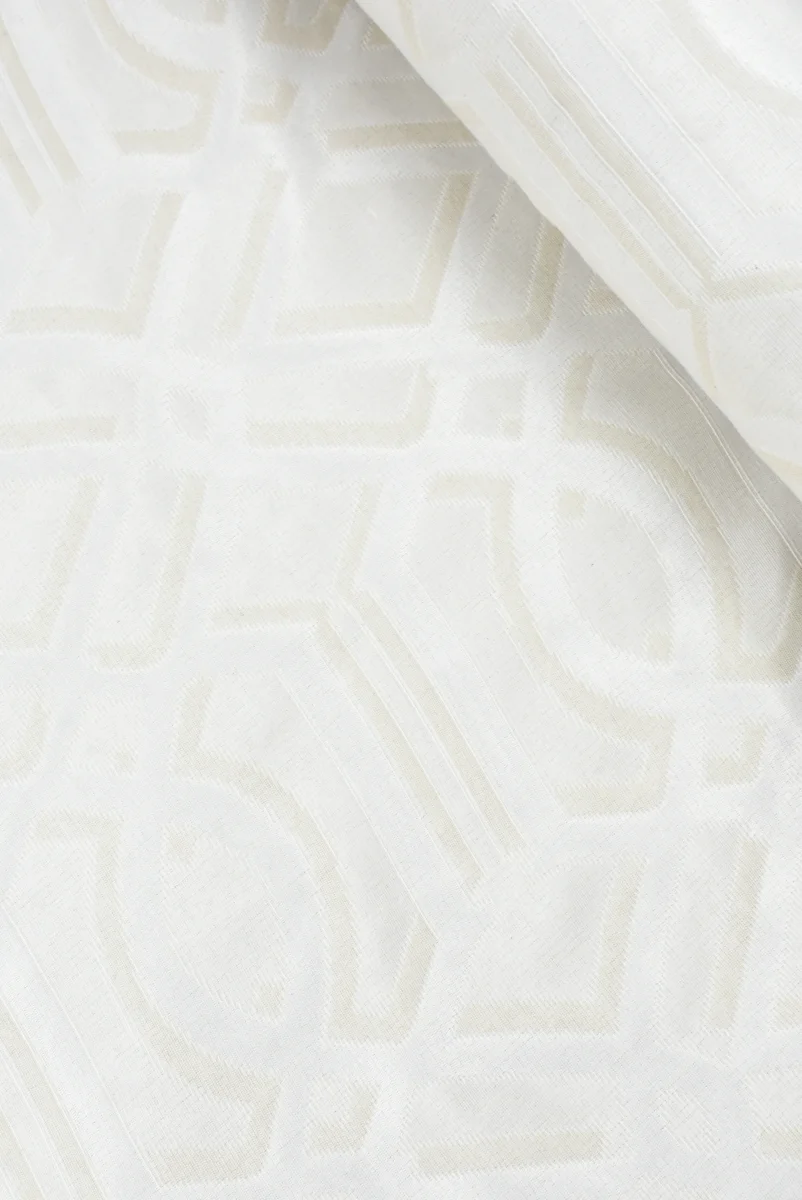 Tejido Jacquard Acolchado Beige Dibujo - Imagen 3
