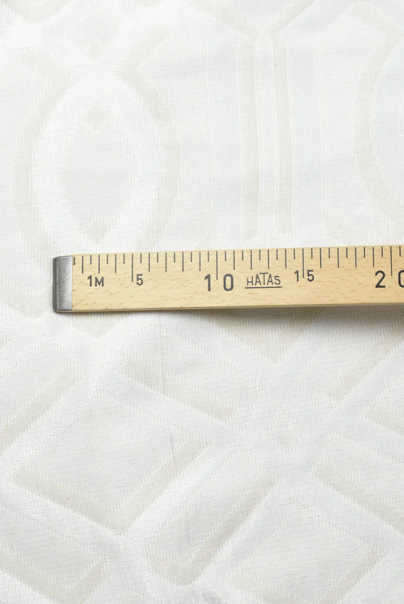 Tejido Jacquard Acolchado Beige Dibujo - Imagen 4