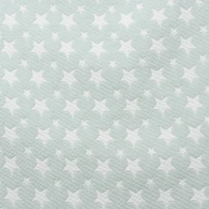 Tejido Jacquard Acolchado Verde Estrella Reversible