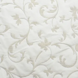 Tejido Jacquard Acolchado Floritura Beige Reversible