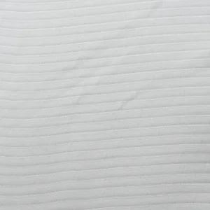 Tejido Jacquard Acolchado Rayas Verde Claro