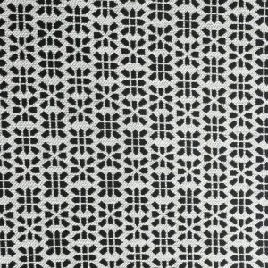 Tejido Fiesta Dibujo Blanco y Negro