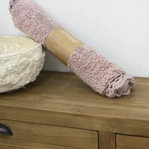 Alfombra Crochet Rosa