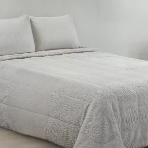 Edredón Sherpa Gris Perla Encama