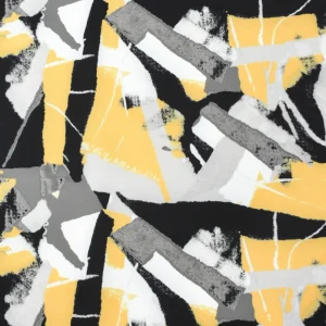 Tejido Fiesta Estampado 80s Amarillo