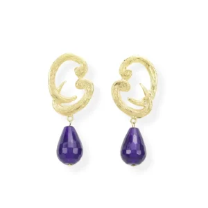 Pendiente Geminis Morado