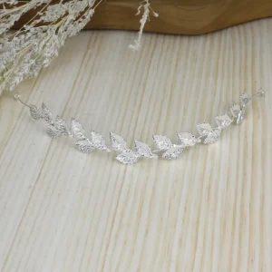 Tiara Hojas Plateada