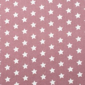 Tejido Popelín Estrellas Rosa