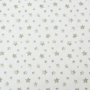 Tejido Piqué Estrellas Verde Caqui