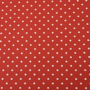 Tejido Piqué Rojo Lunares