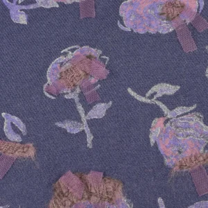 Tejido Paño Flores Morado