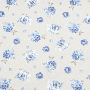 Tejido Popelín Flores Azules