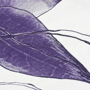 Tejido Loneta Seda Flores Moradas