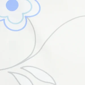 Tejido Loneta Seda Flores Azules Vectoriales